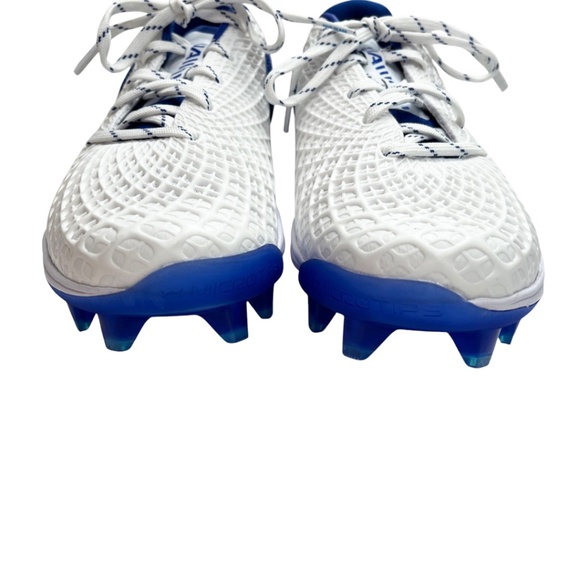 NWOT Under Armour Women’s Softball Cleats Blue White Size 9.5 - Picture 5 of 13